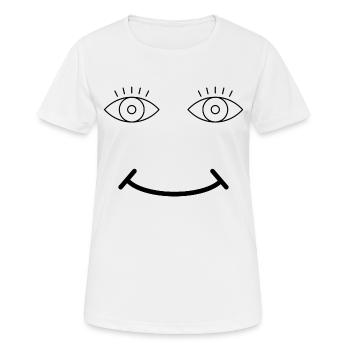 Face - Women's Breathable T-Shirt - white - Front - AI Model Female 172 dark (172cm)