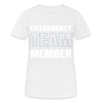 Fieldhockey Team - Frauen T-Shirt atmungsaktiv - Weiß - Vorne - AI Model Female 172 dark (172cm)