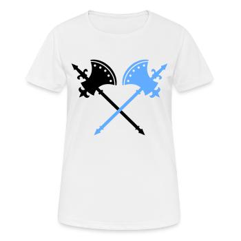 Äxte - Frauen T-Shirt atmungsaktiv - Weiß - Vorne - AI Model Female 172 dark (172cm)