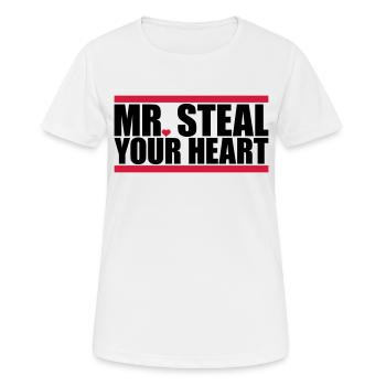 Mr steal your heart - Women's Breathable T-Shirt - white - Front - AI Model Female 172 dark (172cm)