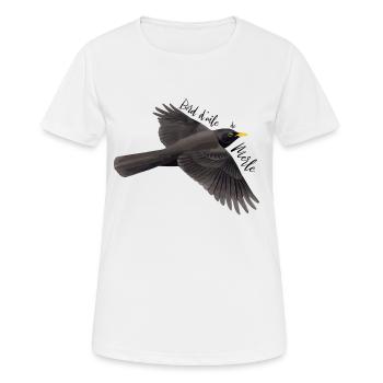 Flügelrand der Amsel - Frauen T-Shirt atmungsaktiv - Weiß - Vorne - AI Model Female 172 dark (172cm)