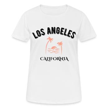 Los Angeles Kalifornien - Frauen T-Shirt atmungsaktiv - Weiß - Vorne - AI Model Female 172 dark (172cm)