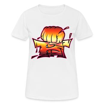 Poing - T-shirt respirant Femme - blanc - Devant - AI Model Female 172 dark (172cm)