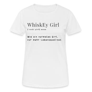 WhiskEy Girl - Frauen T-Shirt atmungsaktiv - Weiß - Vorne - AI Model Female 172 dark (172cm)