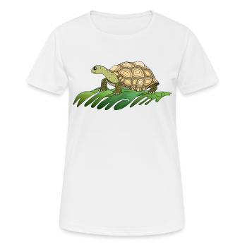 Tortue - T-shirt respirant Femme - blanc - Devant - AI Model Female 172 dark (172cm)
