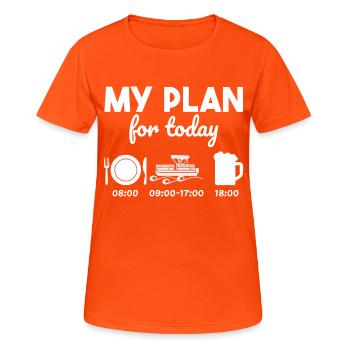 Pontoon boat boat trip river gift idea - Women's Breathable T-Shirt - neon orange - Front - AI Model Female 172 dark (172cm)