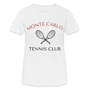 Monte Carlo Tennis Club - Women's Breathable T-Shirt - white - Front - AI Model Female 172 dark (172cm)