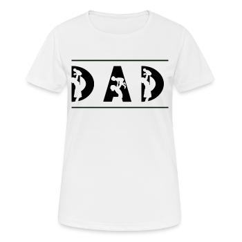 Vater Schriftzug - Frauen T-Shirt atmungsaktiv - Weiß - Vorne - AI Model Female 172 dark (172cm)