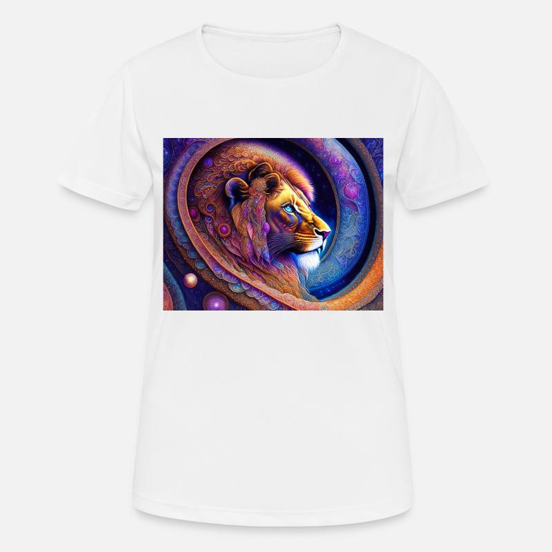 Lion - Women's Breathable T-Shirt - white