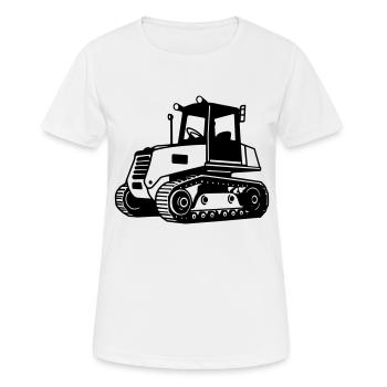 bulldozer - T-shirt respirant Femme - blanc - Devant - AI Model Female 172 dark (172cm)
