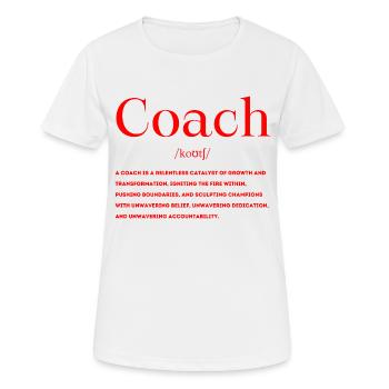 Coach Definition - Women's Breathable T-Shirt - white - Front - AI Model Female 172 dark (172cm)