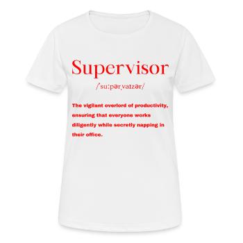 Définition du superviseur - T-shirt respirant Femme - blanc - Devant - AI Model Female 172 dark (172cm)