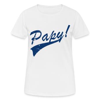 Papy vintage - T-shirt respirant Femme - blanc - Devant - AI Model Female 172 dark (172cm)
