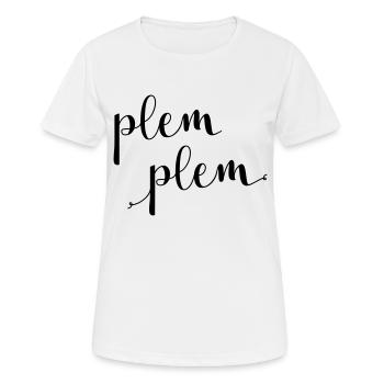 plem plem - Frauen T-Shirt atmungsaktiv - Weiß - Vorne - AI Model Female 172 dark (172cm)