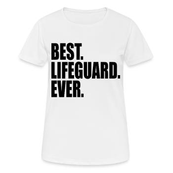 Paramedic Lifeguard Cool Saying - Women's Breathable T-Shirt - white - Front - AI Model Female 172 dark (172cm)