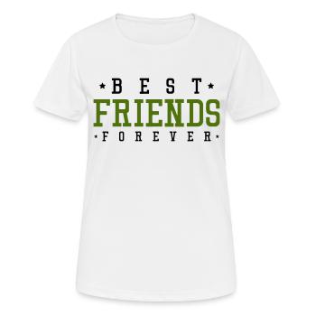 best friends forever - Women's Breathable T-Shirt - white - Front - AI Model Female 172 dark (172cm)