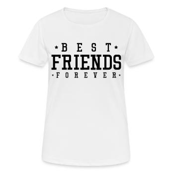 best friends forever - Women's Breathable T-Shirt - white - Front - AI Model Female 172 dark (172cm)