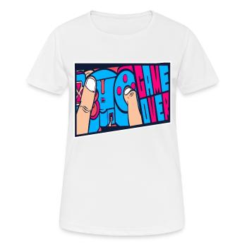 Illustration rétro de Game Over d’arcade - T-shirt respirant Femme - blanc - Devant - AI Model Female 172 dark (172cm)