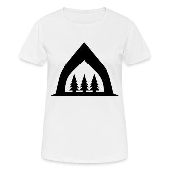 Camping tente - T-shirt respirant Femme - blanc - Devant - AI Model Female 172 dark (172cm)