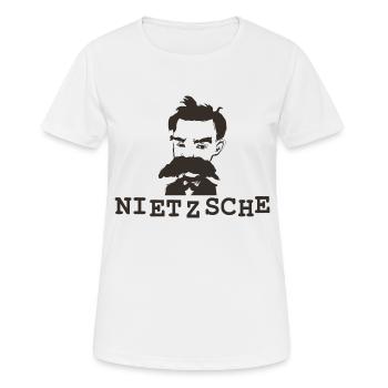 Nietzsche - T-shirt respirant Femme - blanc - Devant - AI Model Female 172 dark (172cm)