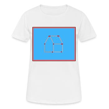 Streichholz legespiel - Frauen T-Shirt atmungsaktiv - Weiß - Vorne - AI Model Female 172 dark (172cm)