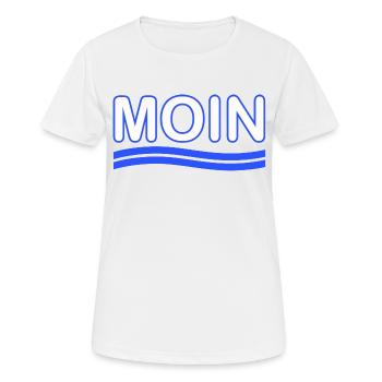 Bonjour - T-shirt respirant Femme - blanc - Devant - AI Model Female 172 dark (172cm)