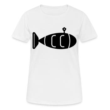 U-Boot-Boot - Frauen T-Shirt atmungsaktiv - Weiß - Vorne - AI Model Female 172 dark (172cm)