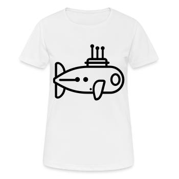 U-Boot-Boot - Frauen T-Shirt atmungsaktiv - Weiß - Vorne - AI Model Female 172 dark (172cm)