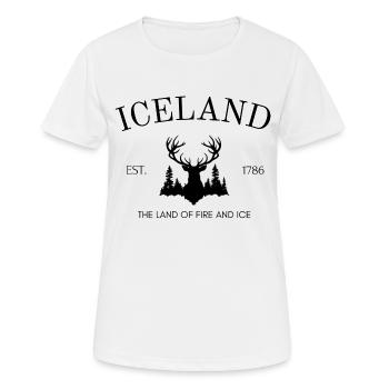 Reykjavik - Islande - Atlantique Nord - Cadeau gratuit - T-shirt respirant Femme - blanc - Devant - AI Model Female 172 dark (172cm)