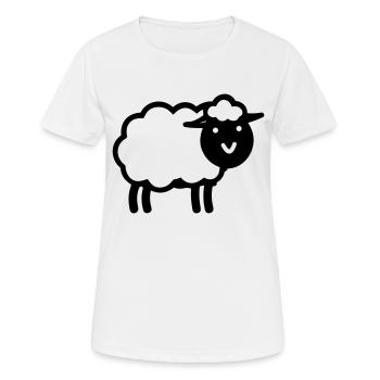 Schaf - Frauen T-Shirt atmungsaktiv - Weiß - Vorne - AI Model Female 172 dark (172cm)