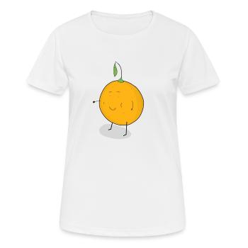 orange - Frauen T-Shirt atmungsaktiv - Weiß - Vorne - AI Model Female 172 dark (172cm)