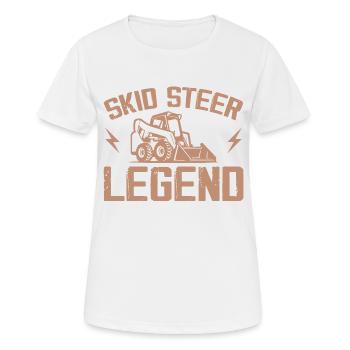Never Underestimate An Old Man With A Skid Steer - T-shirt respirant Femme - blanc - Devant - AI Model Female 172 dark (172cm)