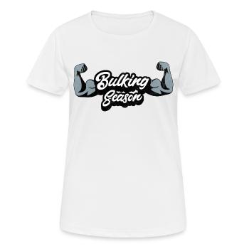Bulking Fintess Gym Design - Women's Breathable T-Shirt - white - Front - AI Model Female 172 dark (172cm)