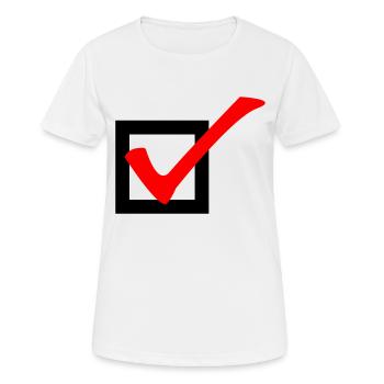 Tick off - Women's Breathable T-Shirt - white - Front - AI Model Female 172 dark (172cm)