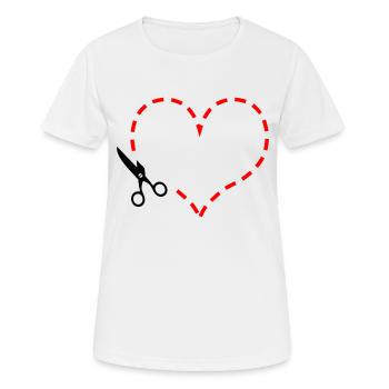 Herz - Frauen T-Shirt atmungsaktiv - Weiß - Vorne - AI Model Female 172 dark (172cm)
