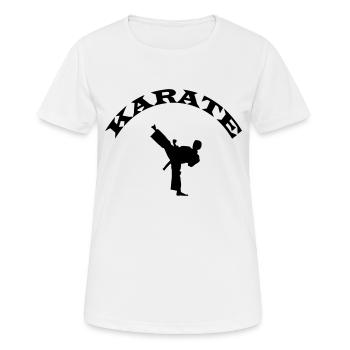karate - Frauen T-Shirt atmungsaktiv - Weiß - Vorne - AI Model Female 172 dark (172cm)