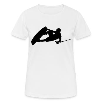 wakeboarder_03 - T-shirt respirant Femme - blanc - Devant - AI Model Female 172 dark (172cm)