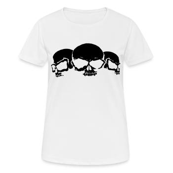 skulls - Frauen T-Shirt atmungsaktiv - Weiß - Vorne - AI Model Female 172 dark (172cm)
