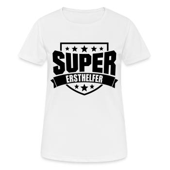 Super Ersthelfer - Frauen T-Shirt atmungsaktiv - Weiß - Vorne - AI Model Female 172 dark (172cm)