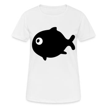 poisson - T-shirt respirant Femme - blanc - Devant - AI Model Female 172 dark (172cm)