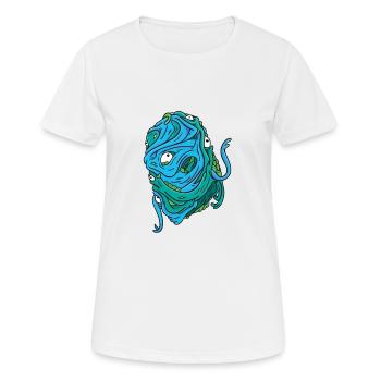 Flottant Blobman - T-shirt respirant Femme - blanc - Devant - AI Model Female 172 dark (172cm)