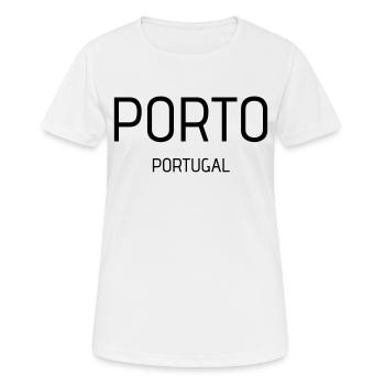 porto - Frauen T-Shirt atmungsaktiv - Weiß - Vorne - AI Model Female 172 dark (172cm)