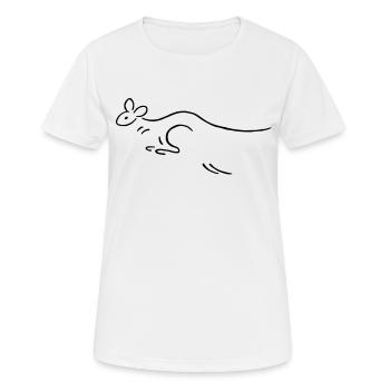 Känguruh - Frauen T-Shirt atmungsaktiv - Weiß - Vorne - AI Model Female 172 dark (172cm)