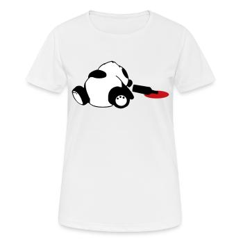 ours panda ivre - T-shirt respirant Femme - blanc - Devant - AI Model Female 172 dark (172cm)