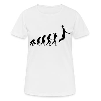Basket basket-ball cadeau Hoop Bball - T-shirt respirant Femme - blanc - Devant - AI Model Female 172 dark (172cm)
