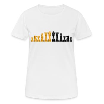 Chess pieces - Women's Breathable T-Shirt - white - Front - AI Model Female 172 dark (172cm)