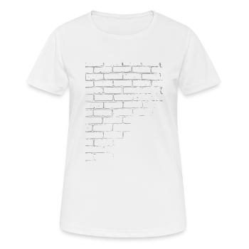 Mauer - Frauen T-Shirt atmungsaktiv - Weiß - Vorne - AI Model Female 172 dark (172cm)