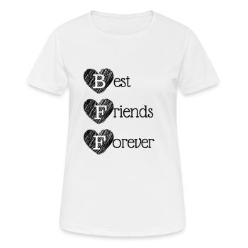 BFF-DESIGN - Frauen T-Shirt atmungsaktiv - Weiß - Vorne - AI Model Female 172 dark (172cm)