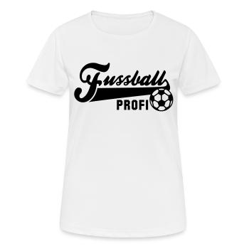 Fussball PROFI - Frauen T-Shirt atmungsaktiv - Weiß - Vorne - AI Model Female 172 dark (172cm)