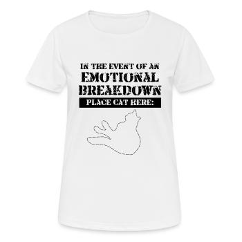 Cat Cat Lady Cat Lover Breakdown - Women's Breathable T-Shirt - white - Front - AI Model Female 172 dark (172cm)